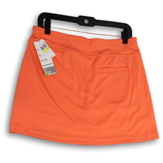 NWT Womens Orange Flat Front Elastic Waist Pockets Athletic Skort Size M image number 2