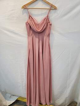 Azazie Long Pink Sleeveless Dress Women's Size A2 alternative image