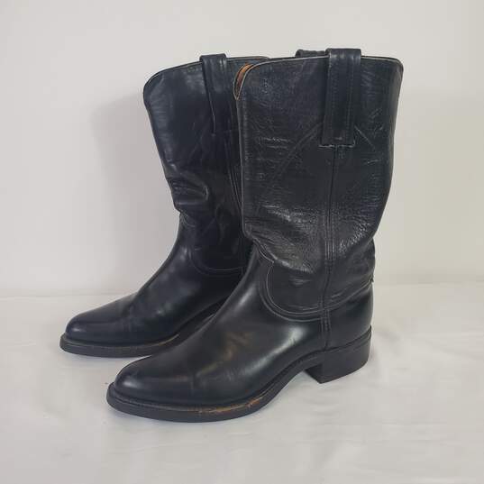 FRYE 2036 Black Leather Western Work Boots Men's Size 9 D image number 3
