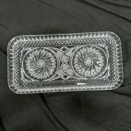 Vintage Clear Crystal Relish Tray