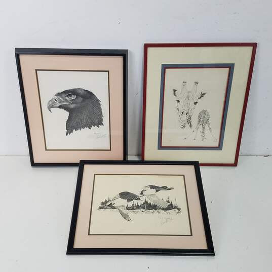 Assorted  Wildlife Artwork  Original / Prints  Lot of 3 image number 1