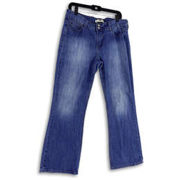 Womens Blue 526 Slender Denim Medium Wash Stretch Bootcut Jeans Size 12