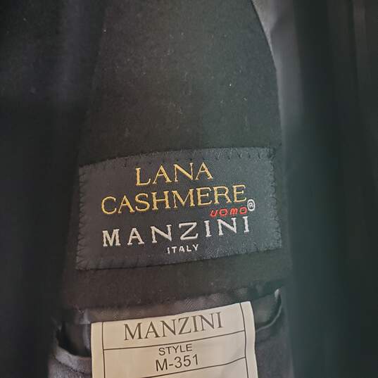 Manzini Men's Black Coat SZ 46L image number 5