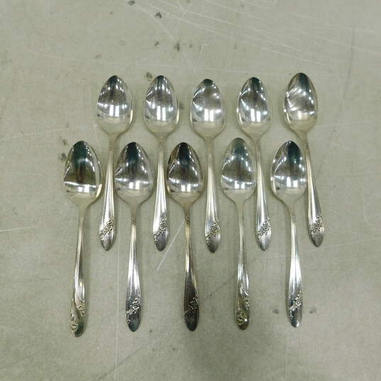 Set of 10 Oneida Community Silver-plated QUEEN BESS II Dinner  Spoons image number 1