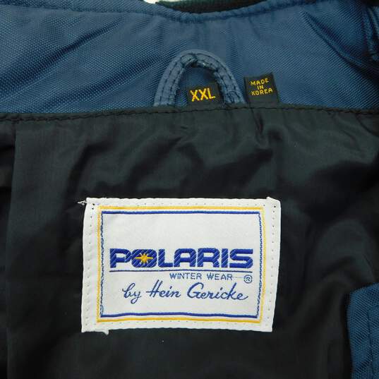 Vintage Polaris Men's Size XXL Blue Leather Snowsuit image number 3