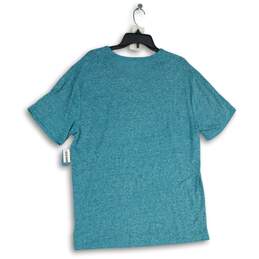 NWT Old Navy Womens Blue Space Dye Crew Neck Short Sleeve Pullover T-Shirt Sz XL alternative image