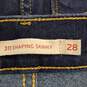 Levi's Women Dark Blue Jeans Sz 28 image number 4