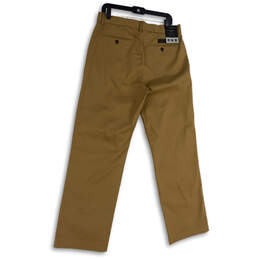 NWT Mens Tan Flat Front Pockets Relaxed Fit Straight Leg Chino Pants 32/32 alternative image
