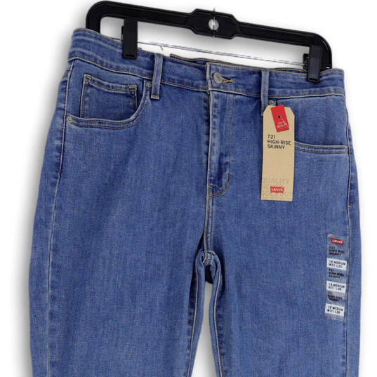 NWT Womens Blue 721 Medium Wash Pockets High Rise Skinny Leg Jeans Size 12 image number 1