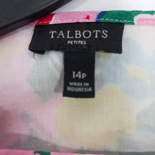 Talbots Women's Floral Sleeveless Top Size 14p image number 3