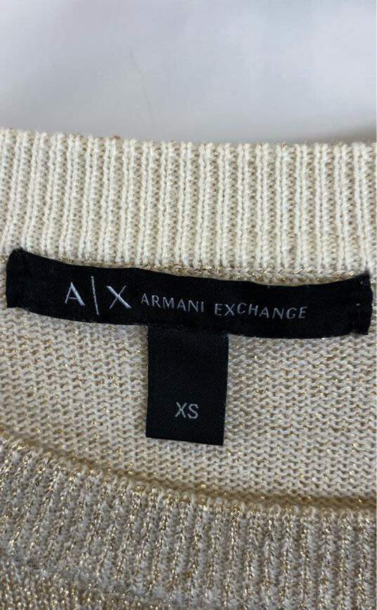 Armani Exchange Women's Gold Sparkle Sweater Dress - Size X Small image number 3
