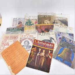 The Etude Music Magazines Assorted 1905-1940 W/ Piano Sheet Music