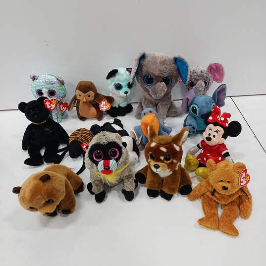 TY Beanie Babies Stuffed Animals Assorted 15pc Lot image number 1