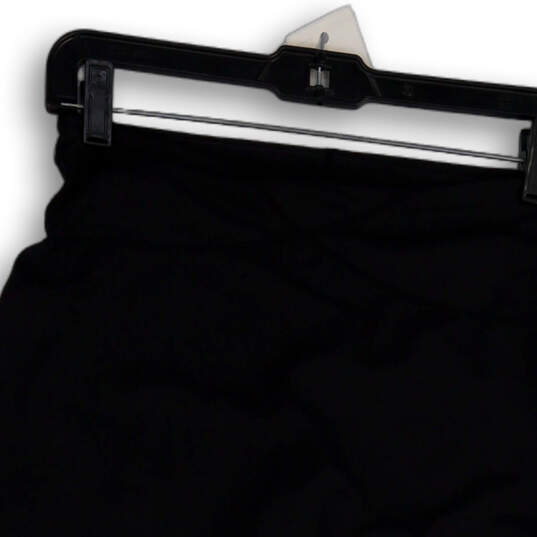 Womens Black Elastic Waist Stretch Pull-On Skirt Capri Leggings Size Small image number 4