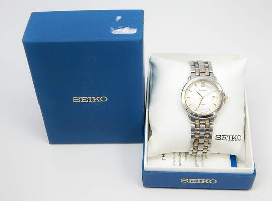 Buy the Men's Seiko 7N32-0CH0 Stainless Steel Date Indicator Watch IOB |  GoodwillFinds