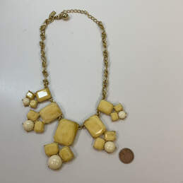 Designer Kate Spade Gold-Tone Link Chain Yellow Stone Statement Necklace alternative image