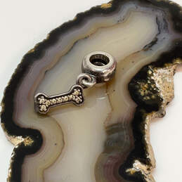 Designer Pandora S925 Sterling Silver Clear Rhinestones Bone Dangle Charm