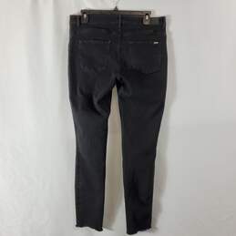 Armani Exchange Women Black Zip Super Skinny Cropped Jeans sz 32 alternative image