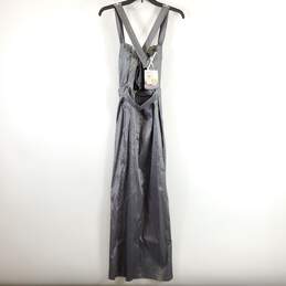 Jessica Mc Clintock Women Silver Maxi Dress Sz 6 NWT alternative image
