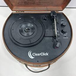 Vintage ClearClick Suitcase Portable Record Player alternative image