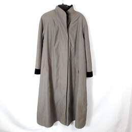 Gallery Men Taupe/Black Trench coat Sz 12