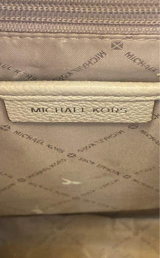 Michael Kors Pebble Leather Backpack Grey image number 5