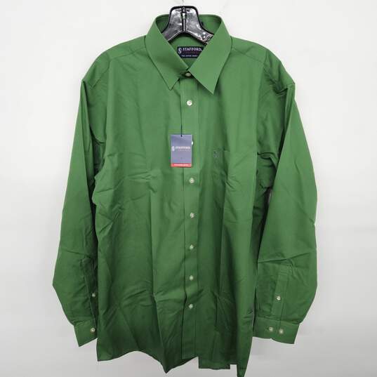 Stafford Performance Green Classic Fit The Super Shirt image number 1