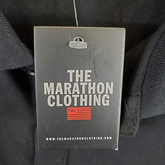 Marathon Men Black Polo T Shirt S NWT image number 5