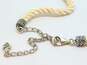 Carolyn Pollack 925 Cream Tone Cord Necklace 7.3g image number 2