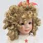 2 Vntg Porcelain Collector Dolls Blonde Hair Blue Eyes image number 3