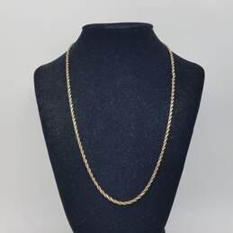 OR 14k Gold 2mm Rope Chain Necklace 6.0g