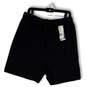 NWT Mens Black Elastic Waist Drawstring Slash Pocket Sweat Shorts Size L image number 1