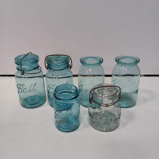 Bundle Of 6 Assorted Glass Jars image number 1