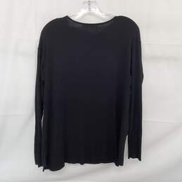 Bailey 44 Black Button Front Long Sleeve Top Size M alternative image