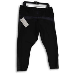 NWT Womens Black Flat Front Elastic Waist Pull-On Capri Leggings Size 2x