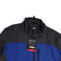NWT Mens Blue Gray Mock Neck Long Sleeve Full-Zip Jacket Size XXL image number 3