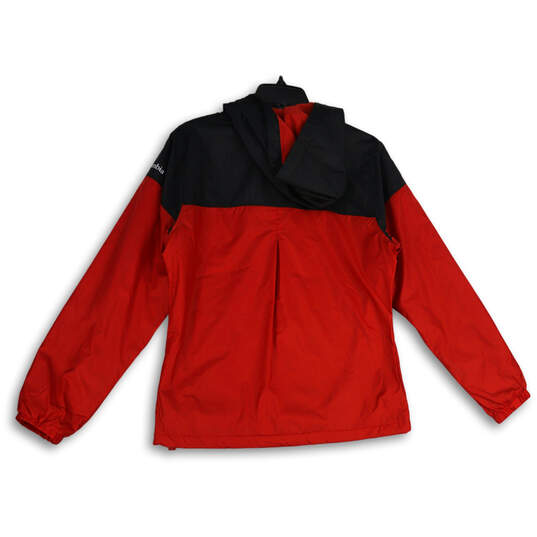 NWT Womens Red Black Wisconsin Badgers Full Zip Windbreaker Jacket Size M image number 2