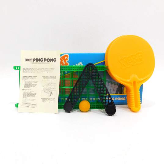 Vintage Nerf Ping Pong Table Tennis Set by Parker Brothers Toy 1980’s image number 1