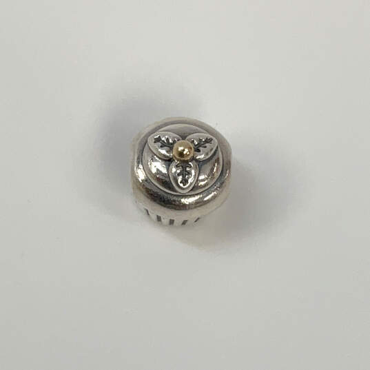 Designer Pandora S925 ALE Sterling Silver Gold Accent Cupcake Beaded Charm image number 2