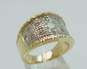 14K Yellow Gold 0.77 CTTW Round Diamond Pave Tapered Ring 10.1g image number 1