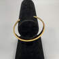 Designer J. Crew Gold-Tone Curved Shape Classic Plain Cuff Bracelet image number 1