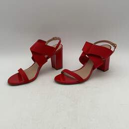 Stuart Weitzman Womens Alana Red Adjustable Strap Slingback High Heels Size 8 alternative image