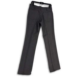 Womens Gray Classic Flat Front Pockets Straight Leg Chino Pants 31/34 alternative image
