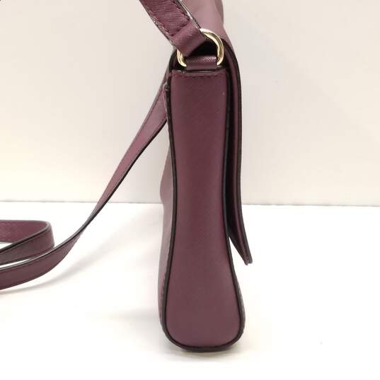 Kate Spade Saffiano Leather Shoulder Bag Mulled Wine image number 6