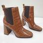 Circus by Sam Edelman 'Polly' Dark Mocha Croc Embossed Block Heel Boots Size 6.5M image number 3