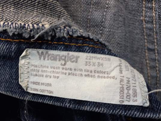 Wrangler Men's Blue Jeans Size 33x34 image number 3