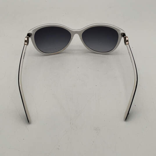 Womens Ferrara Black White Full-Rim Classic Cat-Eye Sunglasses With Case image number 3