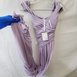 David's Bridal Long Lavender Dress Size 4 alternative image