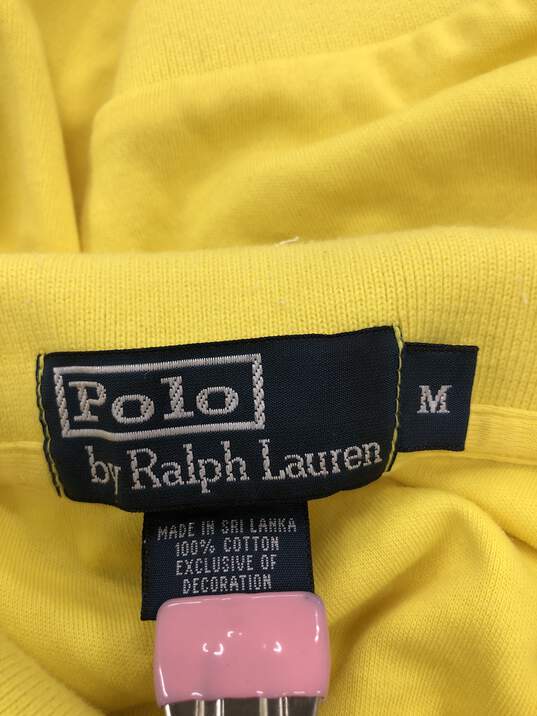 Men's Sz M Yellow Casual Polo Shirt image number 5