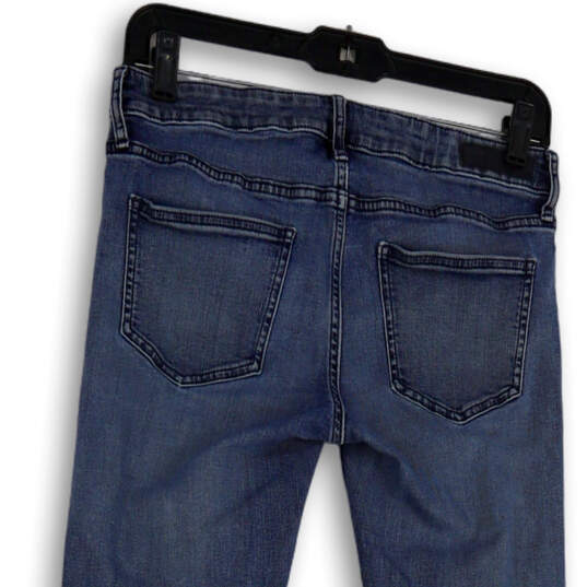 Womens Blue Denim Medium Wash Pockets Stretch Skinny Leg Jeans Size 2 image number 4